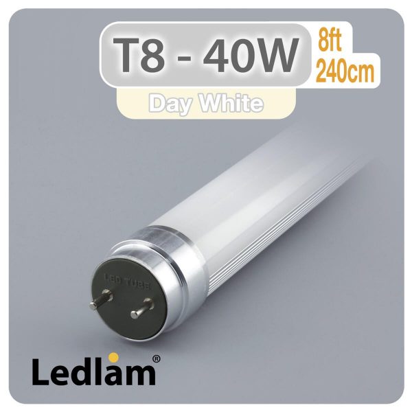 Ledlam T8 8ft 2400mm 40W LED Tube Day White 30168