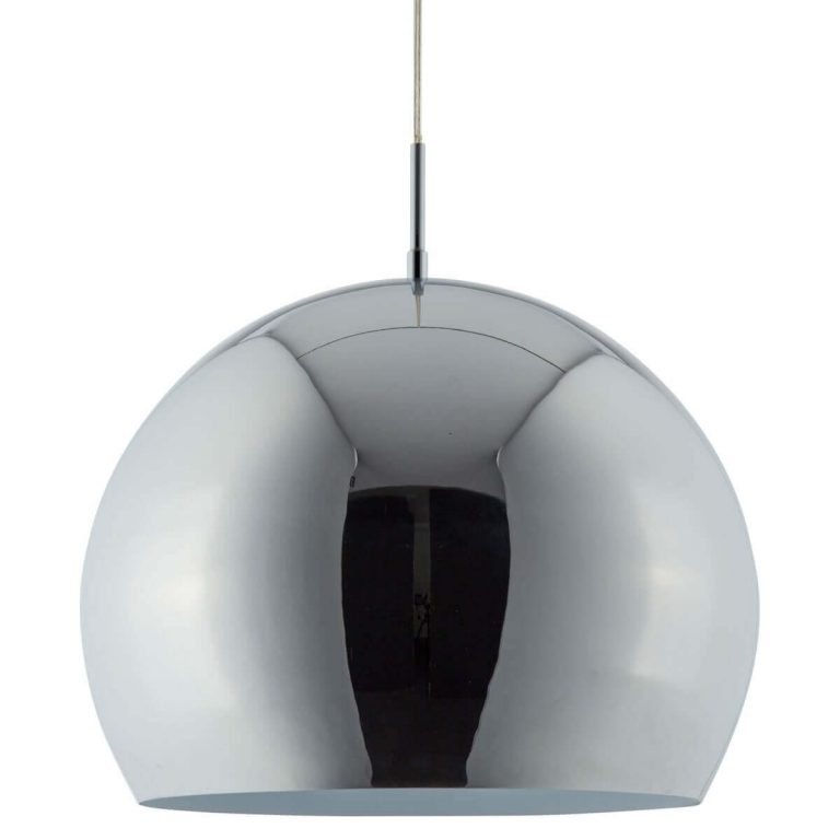 Searchlight INDUSTRIAL PENDANT 1 LIGHT CHROME BALL 40cm DIA PENDANT 3039CC 01 1