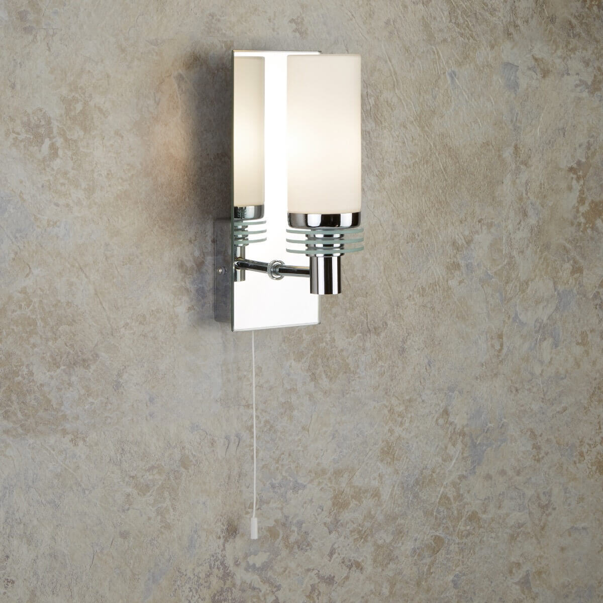 Lima Bathroom 1 Light G9 Led Chrome Glass Mirrored Backplate Wall Bracket Ip44 Ledlam Lighting