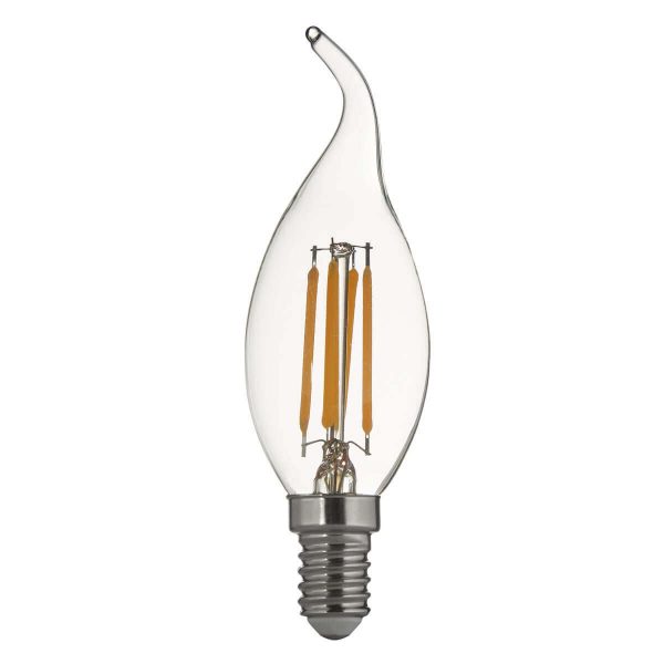 Searchlight PACK 10 x CANDLE E14 FLAME TIP FILAMENT LED LAMPS 4W 420LM 3000K PL1814 4WW 01 1