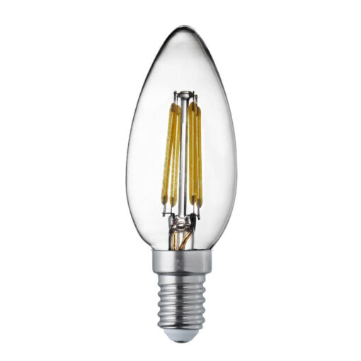 Searchlight PACK x 10 CANDLE E14 DIMMABLE FILAMENT LED LAMPS 4.5W 400LM WARM WHITE PL3914 4WW 01 1