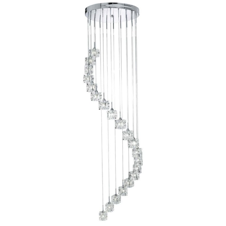 Searchlight SCULPTURED ICE 20 LIGHT CEILING MULTI DROPCHROME 6720 20 01