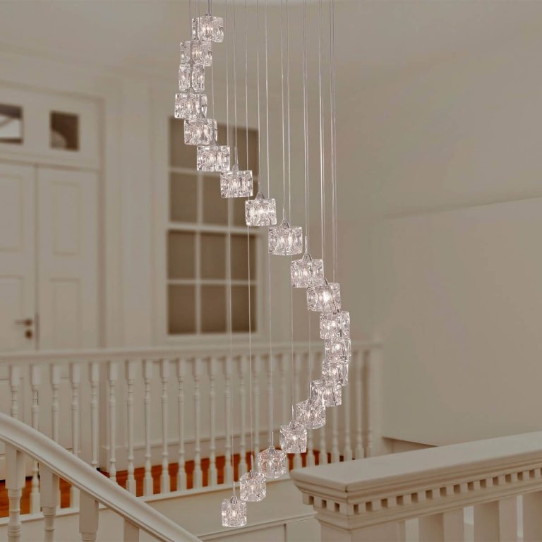 Searchlight SCULPTURED ICE 20 LIGHT CEILING MULTI DROPCHROME 6720 20 01