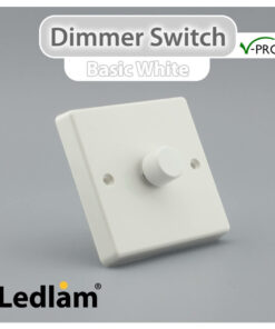 Varilight V Pro Dimmer Switch Push on off 1 Gang White 30130 01 1