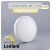 Ledlam LED Surface Panel Light 24W Round 30RPSD dimmable Warm White 30820