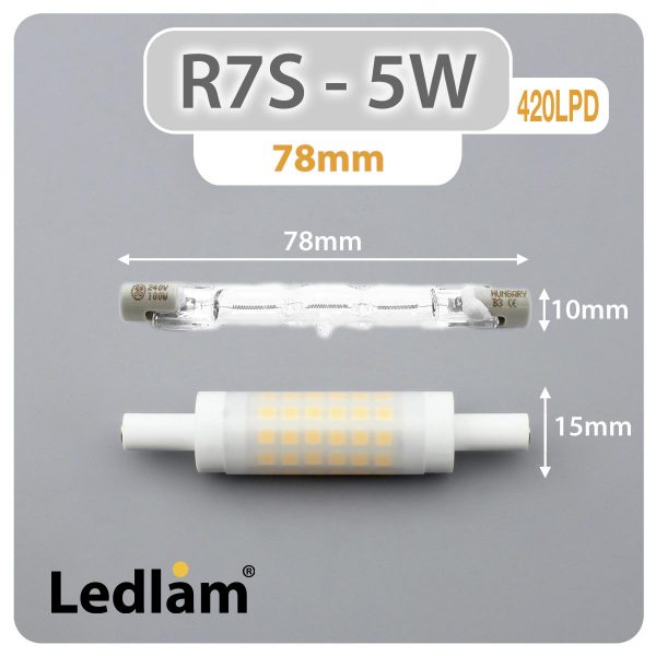 Ledlam-Ledlam-R7S-LED-Bulb-5W-420LPD-78mm-dimmable-Dimensions