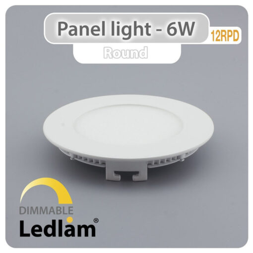 Ledlam LED Panel Light 6W Round 12RPD dimmable
