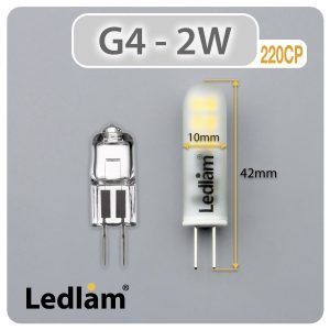 Ledlam-Ledlam-G4-220CP-2W-LED-Capsule-Bulb-Dimensions