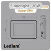 Ledlam-LED-Floodlight-20W-2100FP-slim-Dimensions