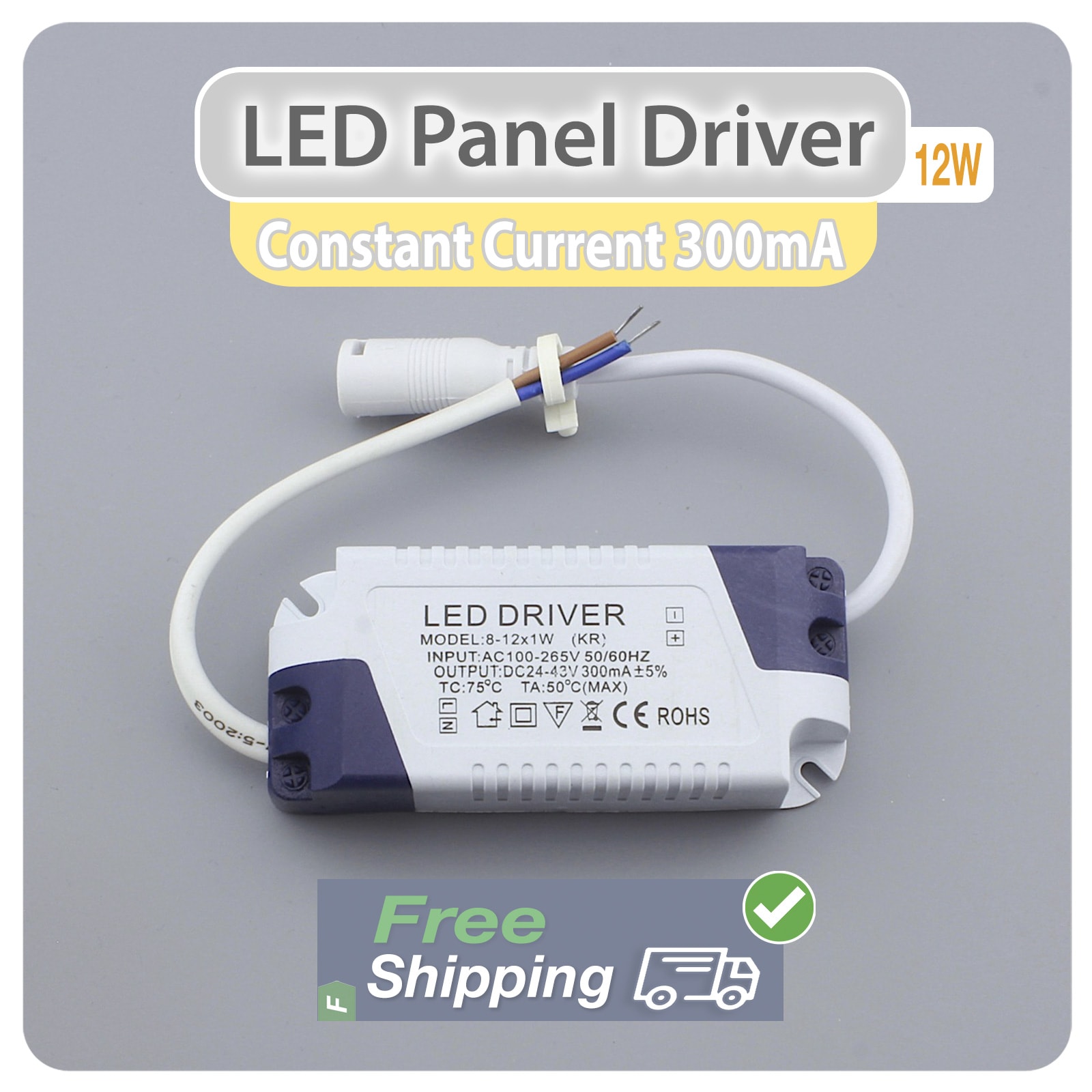 300mA CONSTANT CURRENT LED DRIVER ELECTRONIC TRANSFORMER POWER SUPPLY UK - Ledlam Lighting