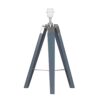 Clipper Grey / Chrome Tripod Table Lamp Base Only