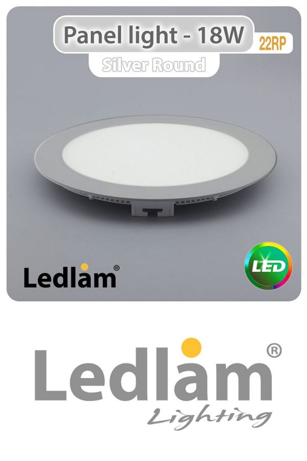 Ledlam-LED-Panel-Light-18W-Round-22RP-silver-Additional