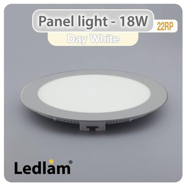 Ledlam-LED-Panel-Light-18W-Round-22RP-silver-Variant-Day-White-30566
