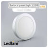 Ledlam-LED-Surface-Panel-Light-12W-Round-17RPS-silver-Variant-Cool-White-30580-3