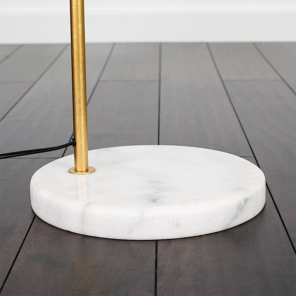 white and gold floor lamp