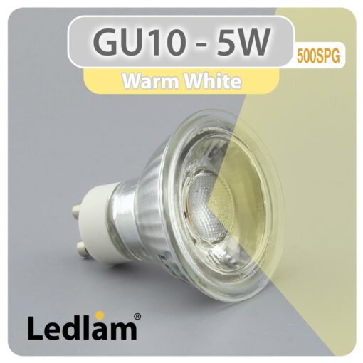 Ledlam GU10 LED Spot Light 5W 500SPG Variant Warm White 30980