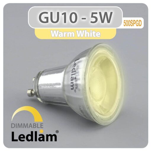Ledlam-GU10-LED-Spot-Light-5W-500SPGD-dimmable-Variant-Warm-White-30983