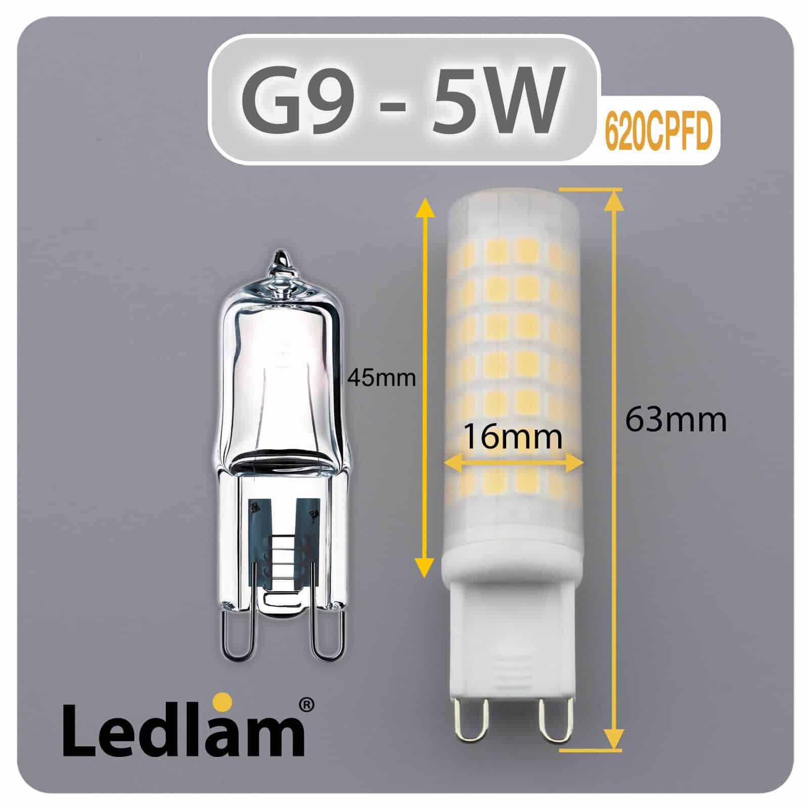 10W G9 LED Light Bulb 100W Halogens Equivalent G9 LED Capsule Bulb for Home Lighting 1000LM No Flicker 3 Pack,Warm White 3000k G9 LED Bulbs Dimmable 