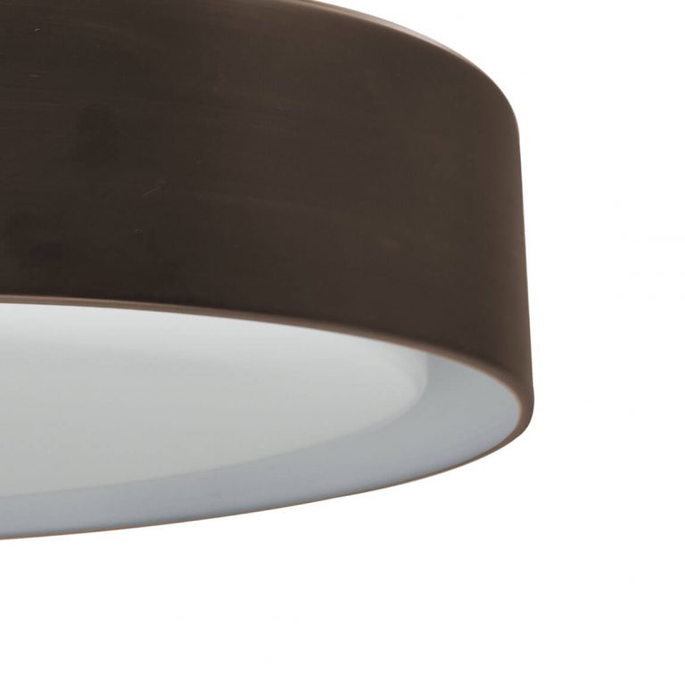 24W LED Surface Mounted Round Ceiling Lamp 470mm Brown