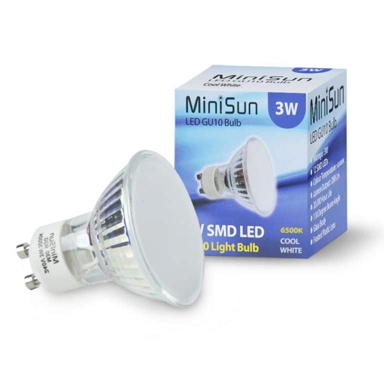 3w SMD LED GU10 Glass Bodied Bulb
