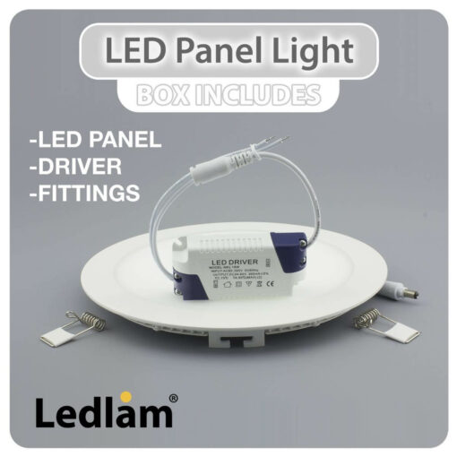 Ledlam LED Panel Light 6W Round 12RP