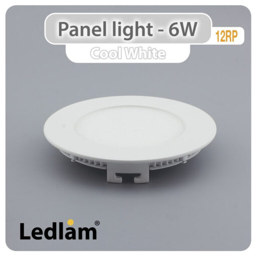 Ledlam LED Panel Light 6W Round 12RP Cool White