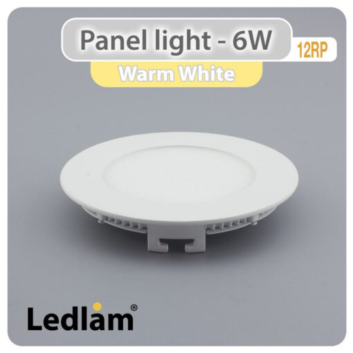 Ledlam LED Panel Light 6W Round 12RP Warm White
