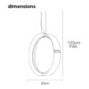 Mimax-ORBITRON-MAX-D-Modern-Round-LED-Pendant-Light-12W-Dimmable-550mm-ORBITRON-Dimensions