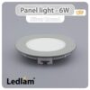 LED Panel Light 6W Round 12RP silver