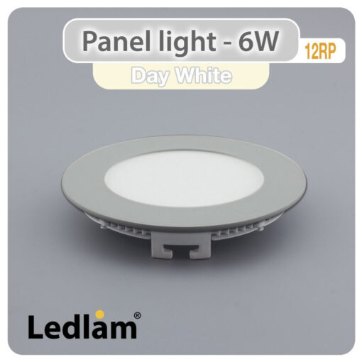 Ledlam LED Panel Light 6W Round 12RP silver Day White 30541